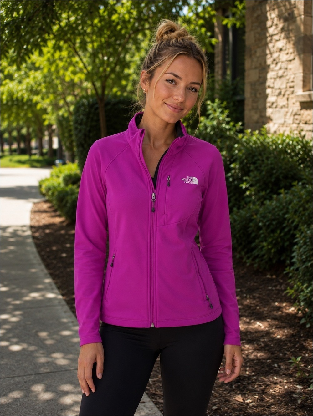 The North Face Magenta Soft Shell Jacket Women’s Size Small Full Zip Coat